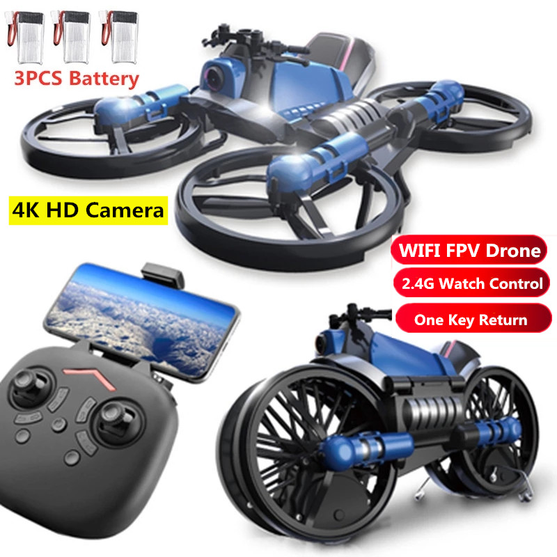 Drone E88Pro Rc 4K - 와이파이 FPV uav 항공기 오토바이 변형