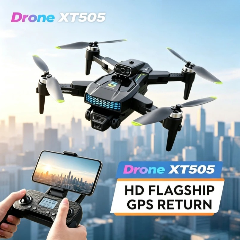 Xt505 Rc Drone - 오리지널 XT505 접이식 GPS 드론 브러시리스