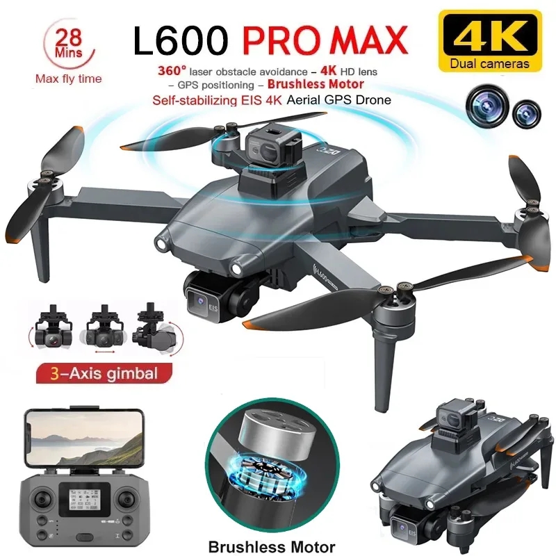 Drone Rc Plegable - L600 PRO MAX GPS 드론 전문