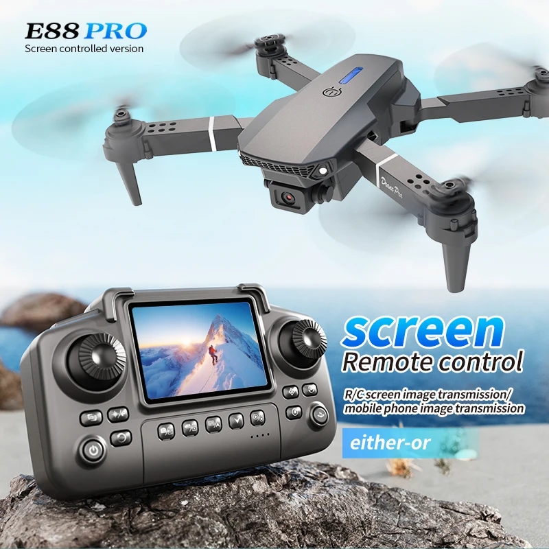 전문가용 E88 PRO 드론, 화면 탑재 8K HD 카 - Drone Rc Foldable 리뷰 및 가격