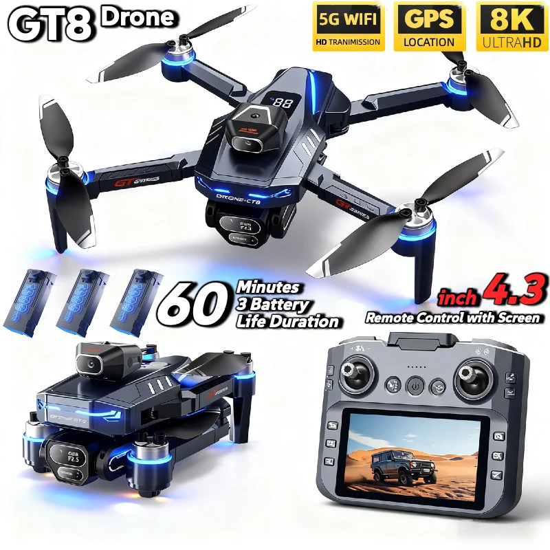 핫 세일 LSRC GT8 드론 4K 프로페셔널 듀얼 카 - Drone E88Pro Rc 4K 리뷰 및 가격