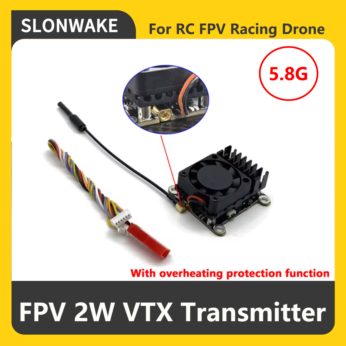 SLONWAKE 5.8G 2000mW FPV VTX 송 - Receiver Rc Drone 리뷰 및 가격